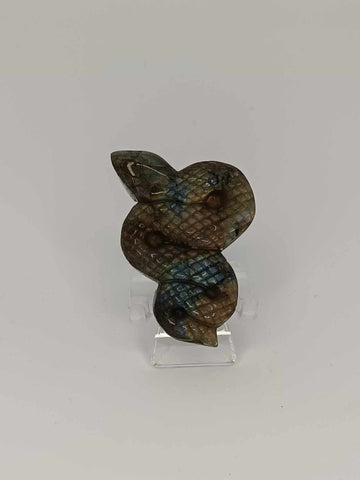 Labradorite Snake Carving (#4479)