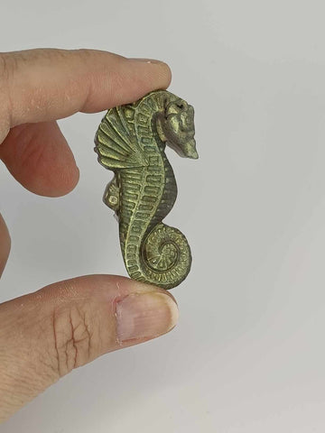 Labradorite Seahorse Carving (#4472)