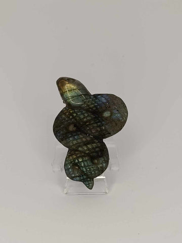 Labradorite Snake Carving (#4484)