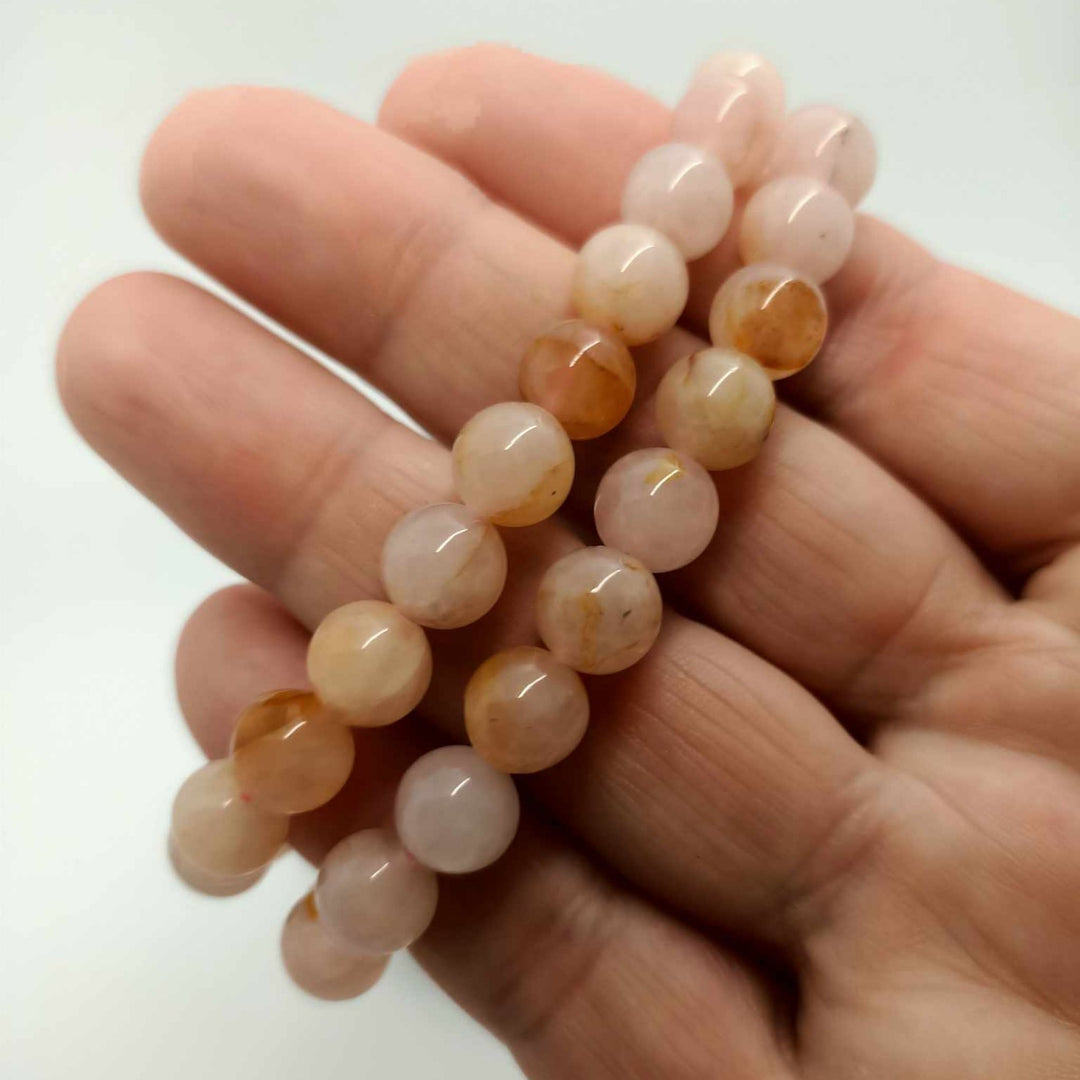 Rose Quartz with Golden Healer Bracelet