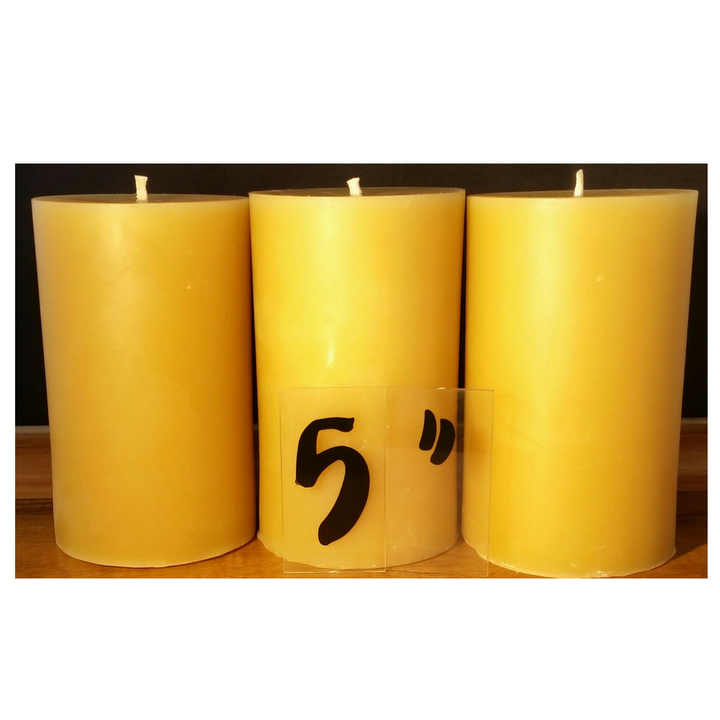 Beeswax Pillar Candle  - Hand poured, Australian made Poured Candles - Suz E Bee Candles