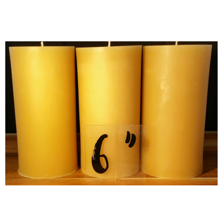 Beeswax Pillar Candle  - Hand poured, Australian made Poured Candles - Suz E Bee Candles