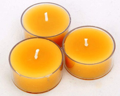 3 x 4-6 hour pure Beeswax Tea Light Candles Poured Candles - Suz E Bee Candles