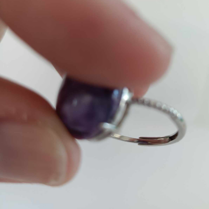 Charoite 925 Sterling Silver Ring (#4459)