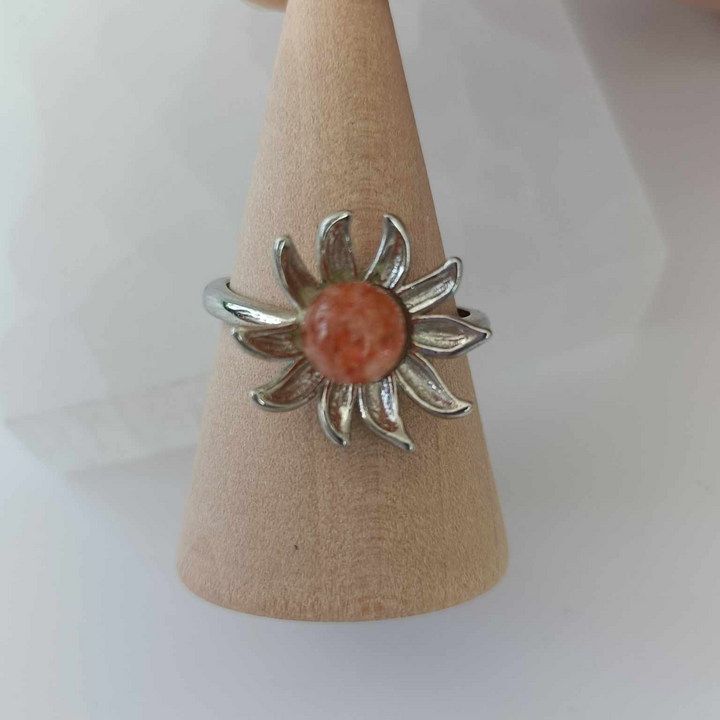 Sunstone 925 Sterling Silver Ring (#4376)