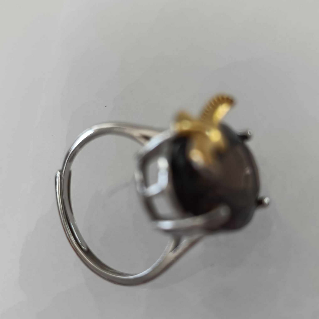 Smokey Quartz 925 Sterling Silver Ring (#4509)