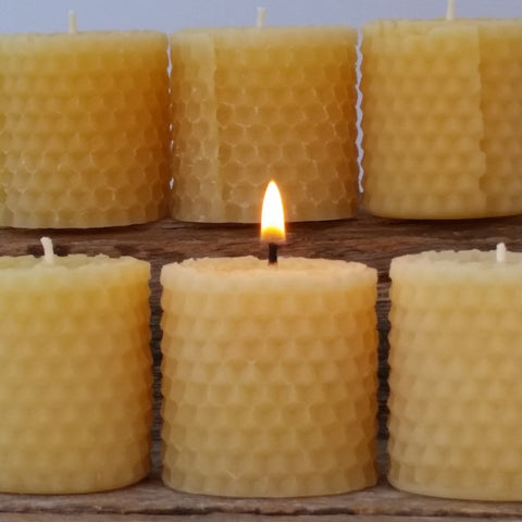 Rolled Look Beeswax Candle