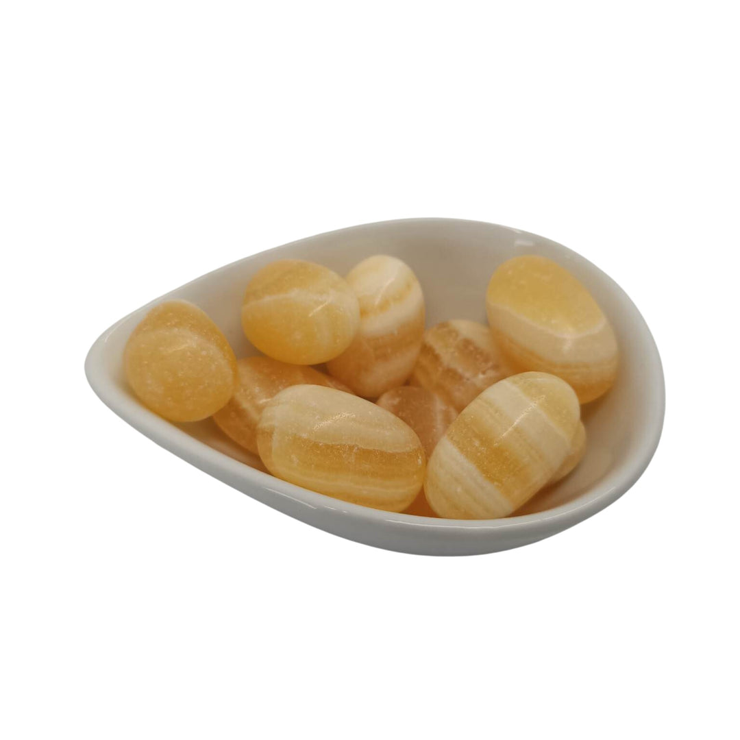 Orange Calcite (banded) Tumble