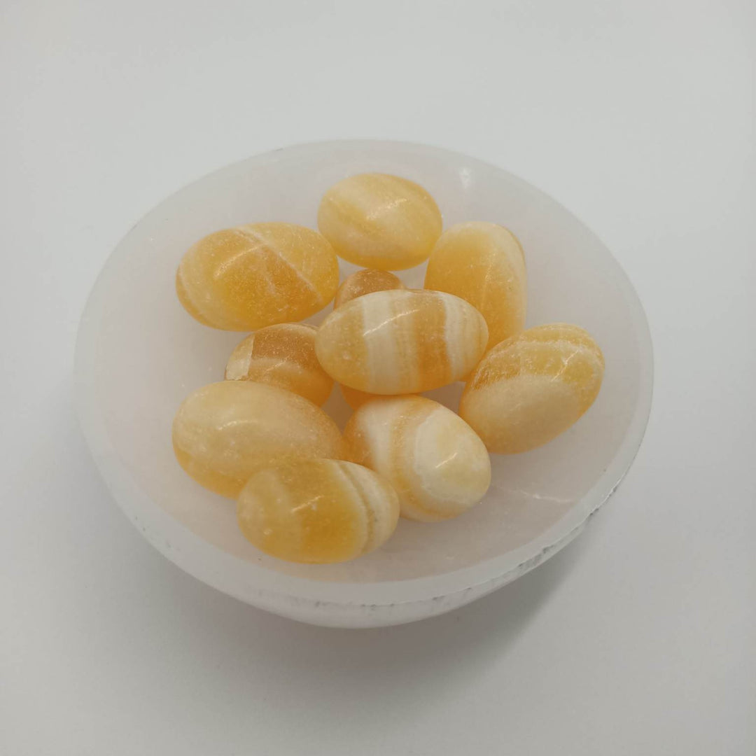Orange Calcite (banded) Tumble