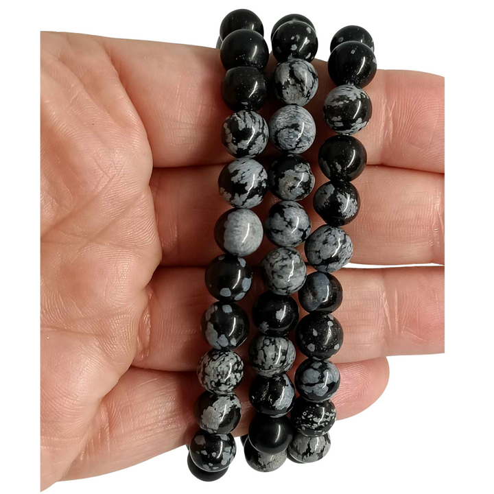 Snowflake Obsidian Bracelet