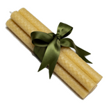 Dinner Stick Candle Bundle of four -  Hand-rolled, 100% Pure Australian Beeswax Rolled Candles - Suz E Bee Candles