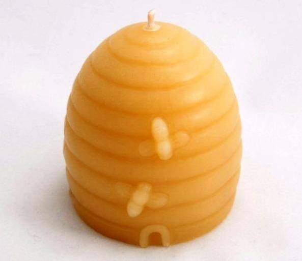 Large beeswax beehive skep candle — 100% pure Australian beeswax, Suz E Bee Candles, Port Stephens NSW