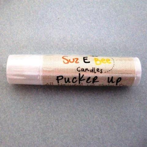 Pucker Up! all natural beeswax lip balm by Suz E Bee Candles — pure Australian beeswax, jojoba oil, olive oil, Port Stephens NSW
