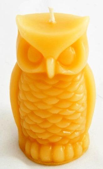 Owl - Hand poured, Pure Australian Beeswax Candle Poured Candles - Suz E Bee Candles