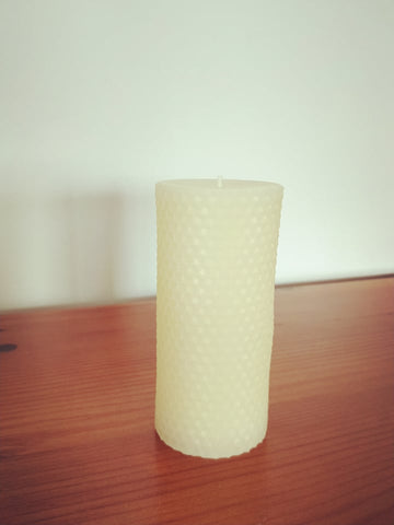Large Rolled Look Beeswax Candle