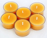 6 x 4-6 hour Pure Beeswax Tea Light Candles Poured Candles - Suz E Bee Candles