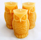 Owl - Hand poured, Pure Australian Beeswax Candle Poured Candles - Suz E Bee Candles