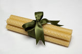 Dinner Stick Candle Bundle of four -  Hand-rolled, 100% Pure Australian Beeswax Rolled Candles - Suz E Bee Candles