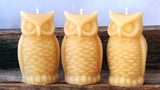 Owl - Hand poured, Pure Australian Beeswax Candle Poured Candles - Suz E Bee Candles