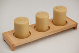 10cm Tall Hand rolled 100% Pure Australian Beeswax Pillar Candle Rolled Candles - Suz E Bee Candles