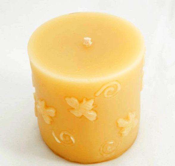 Buzzing Bee Pillar - Handpoured, Pure Australian Beeswax Candle Poured Candles - Suz E Bee Candles