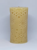 Snowflake Beeswax Candle