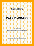 Waxy Wraps Starter Pack - Three sizes Beeswax Wraps Waxy Wraps - Suz E Bee Candles